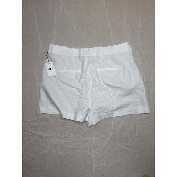 7 For All Mankind Linen Pleated Shorts - Picture 4 of 8